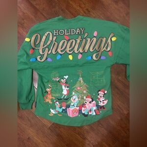 Disney Parks Holiday Greetings Mickey Friends Spirit Jersey Adult XS Christmas